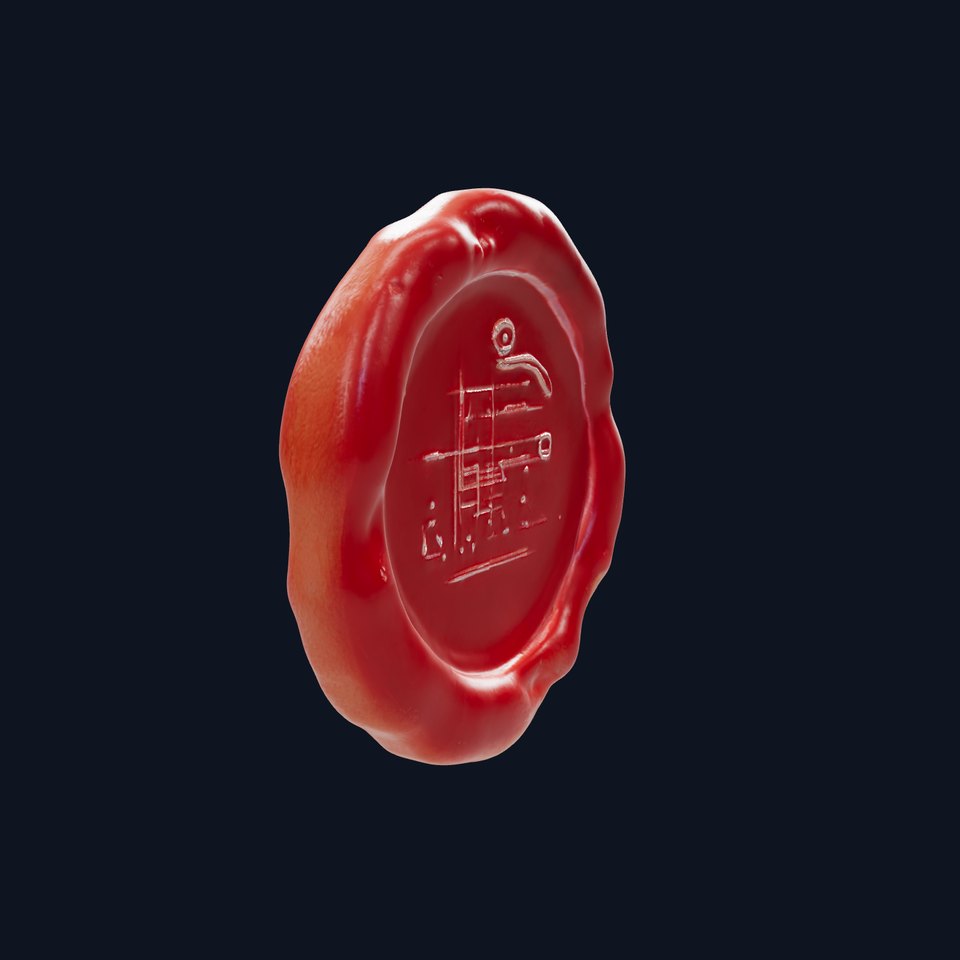 Antique Scroll with Wax Seal D Model Pack