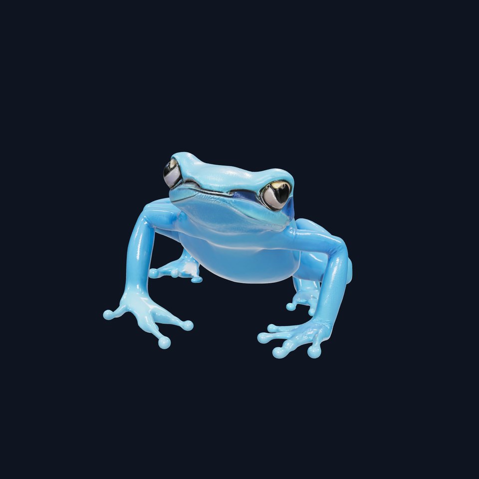 Blue Tree Frog D Model Pack