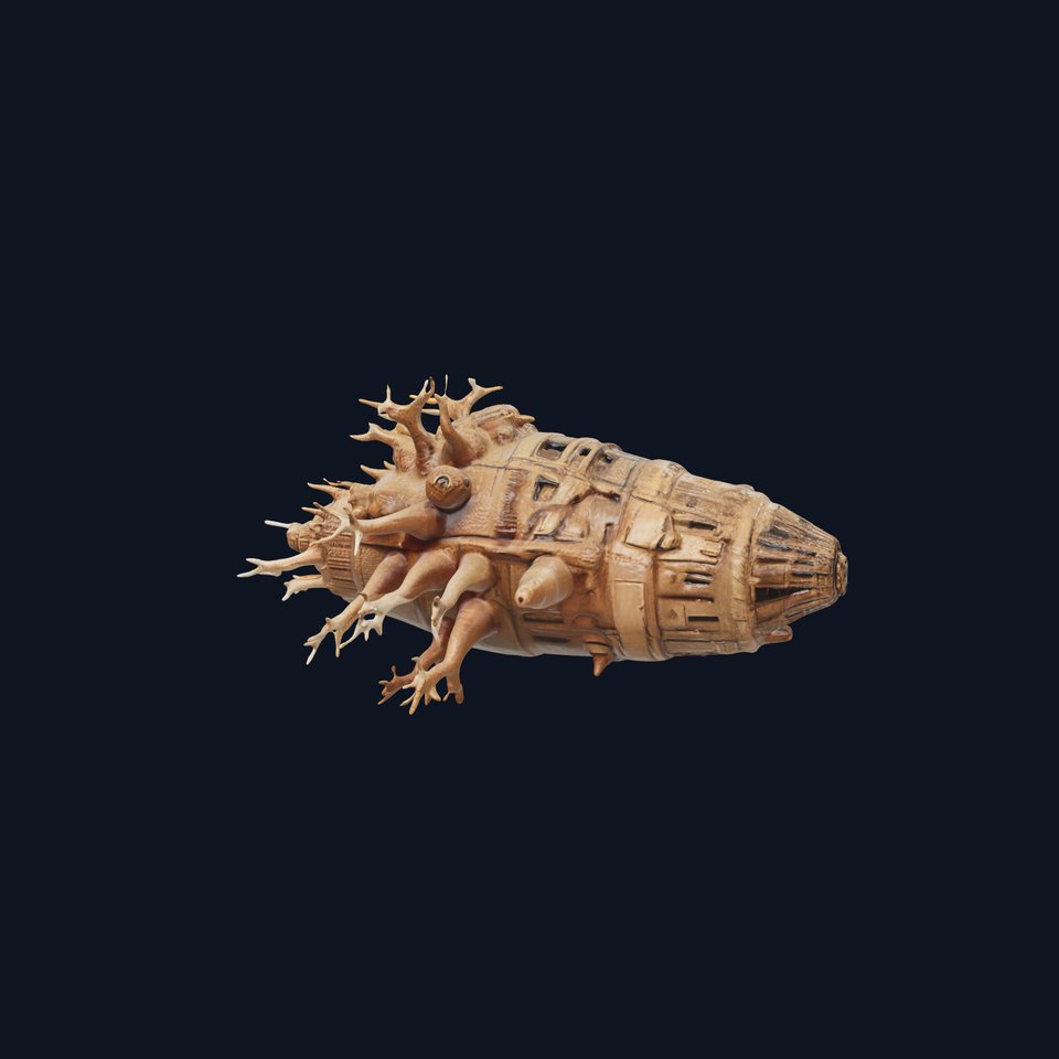 Alien Vessel model pack with organic structure