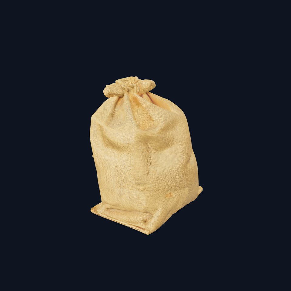 Canvas Drawstring Sack D Model Pack