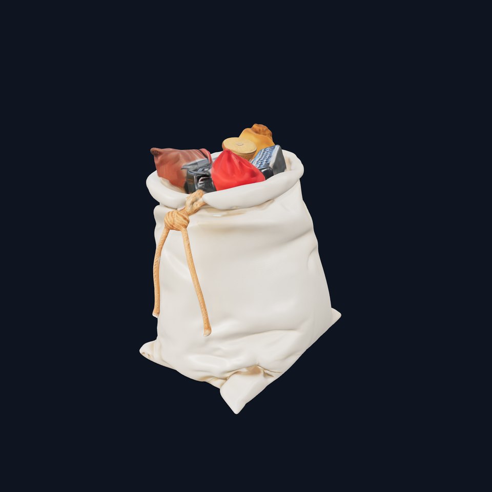 Canvas Sack with Objects Model Pack viewer poster