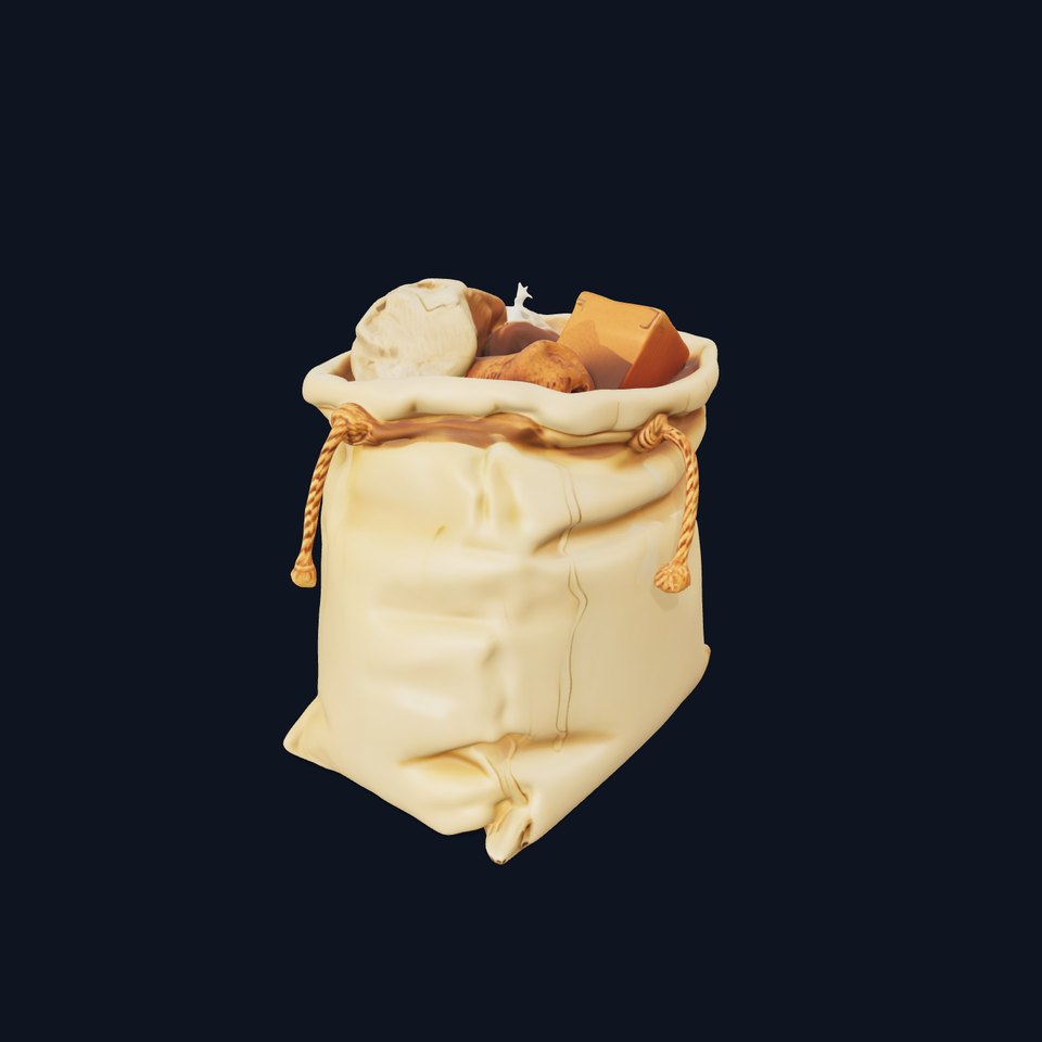 Realistic Burlap Sack Model Pack for Production Rendering and Games viewer poster