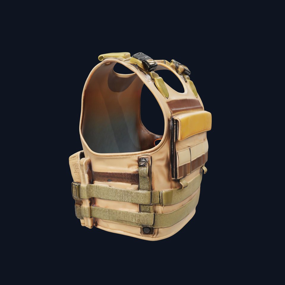 Tactical Vest D Model Pack for Game Development and Rendering