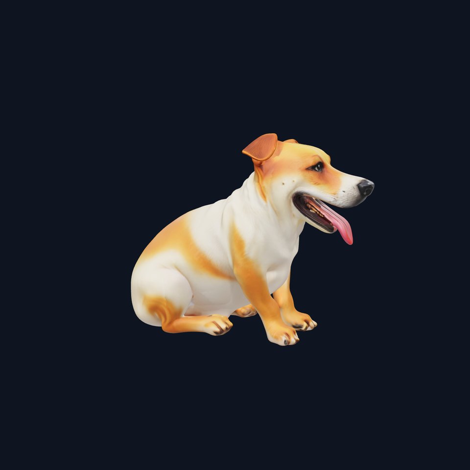 Sitting Dog Model Pack for Animation and Games