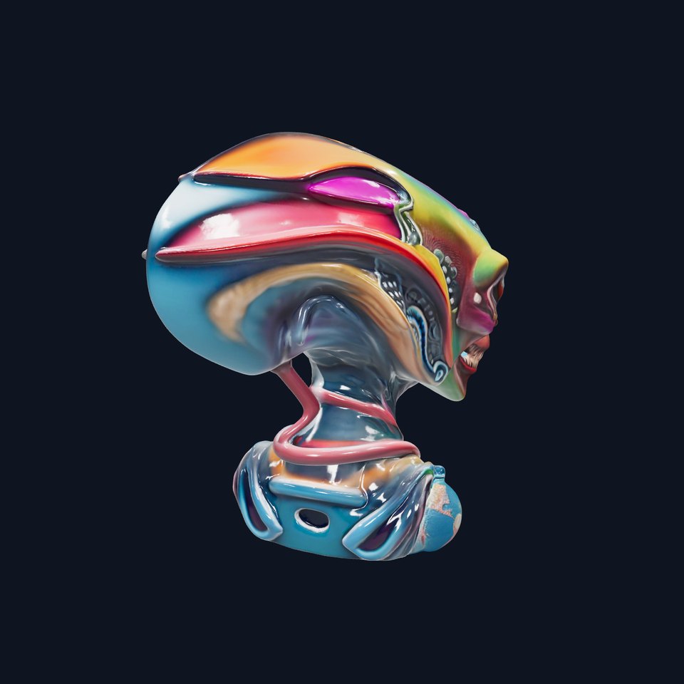 Vibrant Alien Creature Model Pack viewer poster