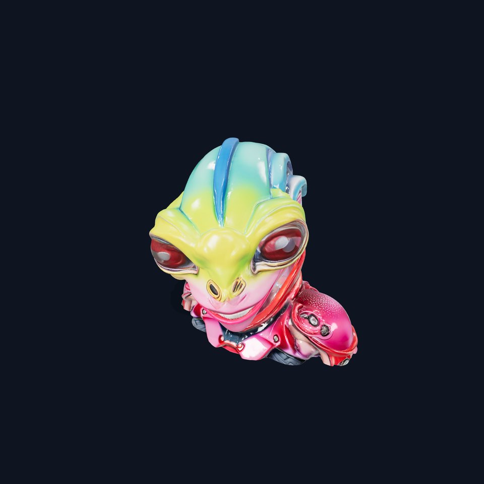 Colorful Alien Creature Model Pack viewer poster