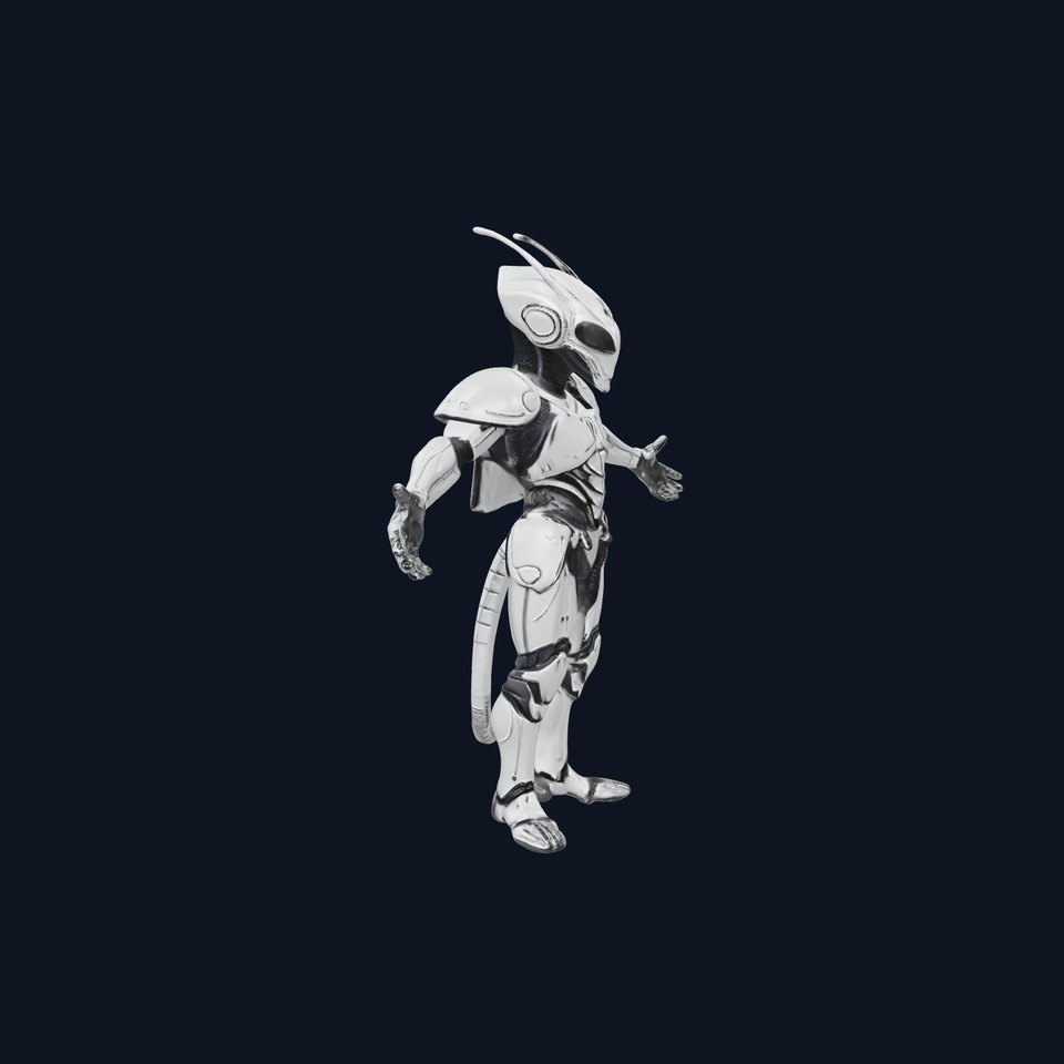 Futuristic Insectoid Warrior Model Pack