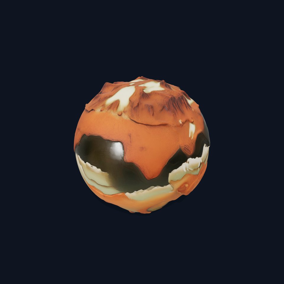 Planetary Terrain Sphere Model Pack