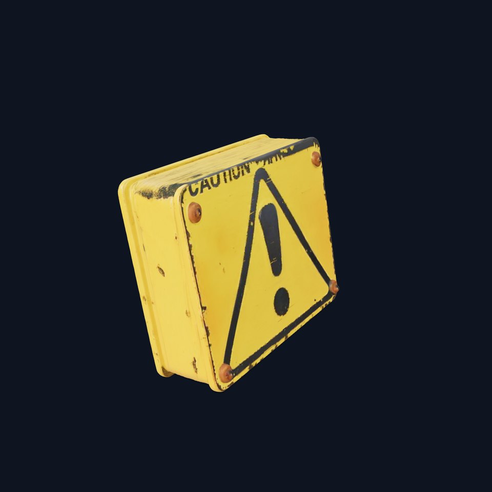 Vintage Warning Sign Model Pack
