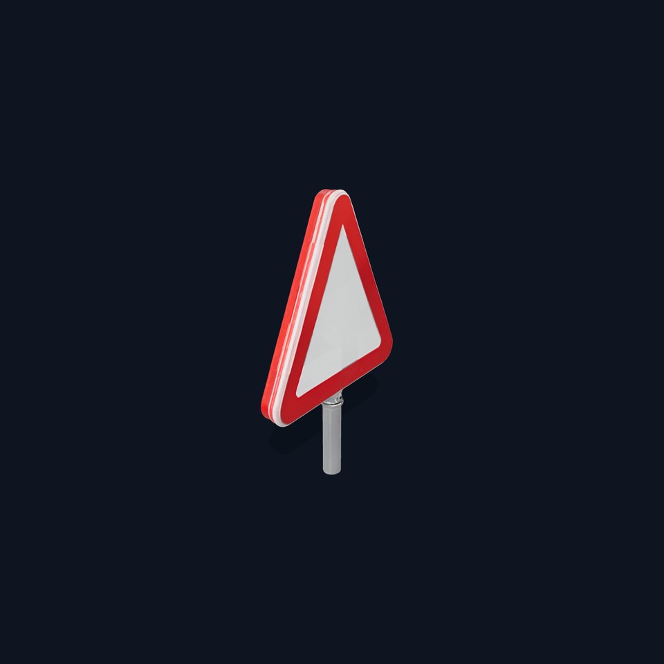 Traffic Warning Sign D Model Pack
