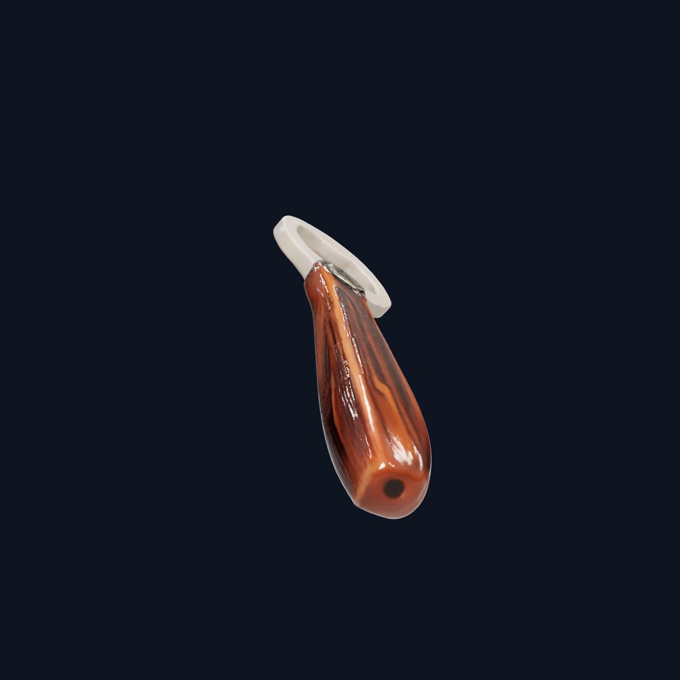 Elegant Wooden Handle Bottle Opener D Model Pack