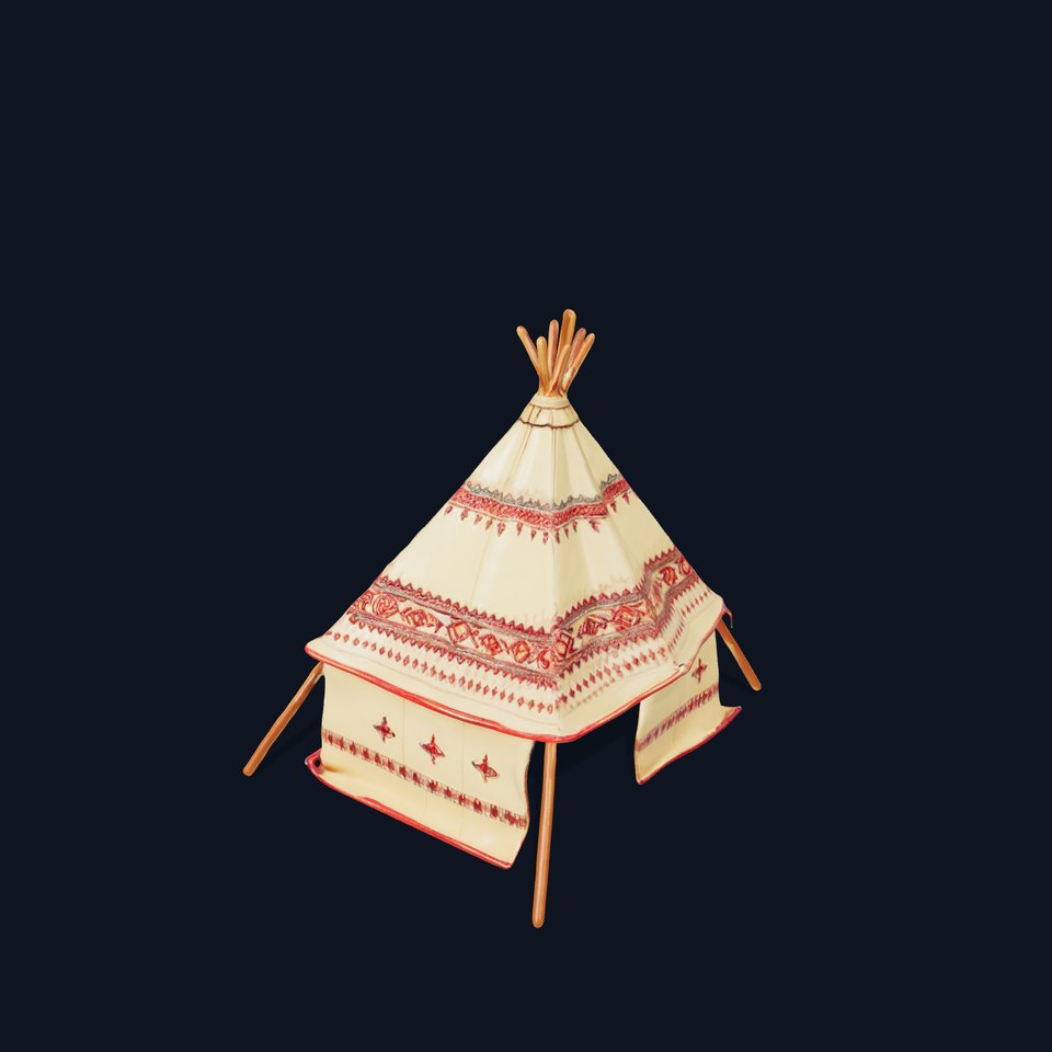 Traditional Canvas Tipi Tent Model Pack viewer poster