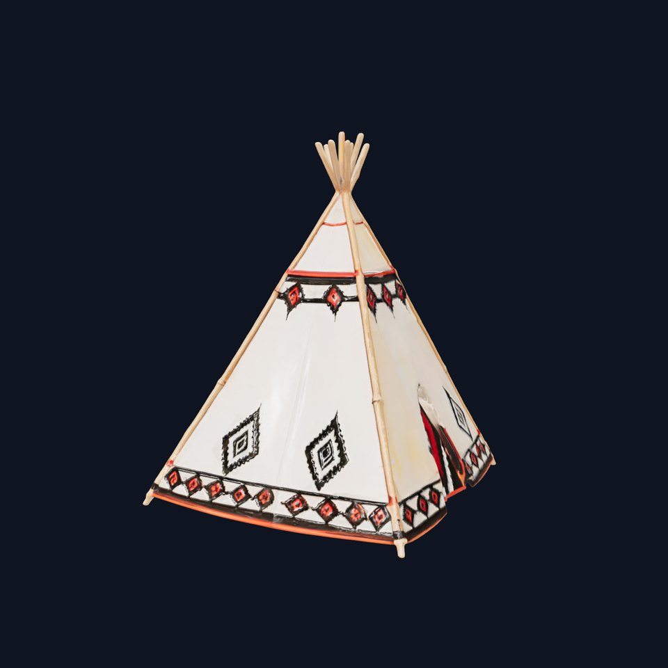 Native American Tipi Tent Model Pack
