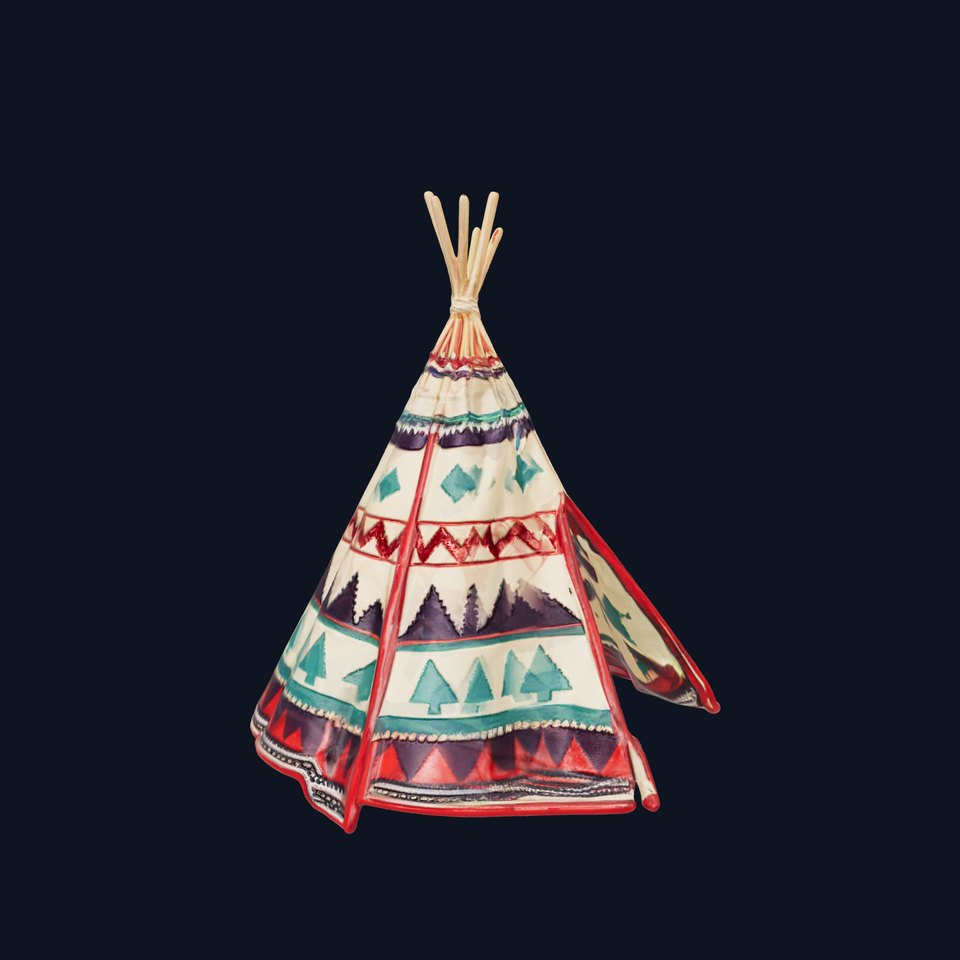 Colorful Teepee Tent Model Pack