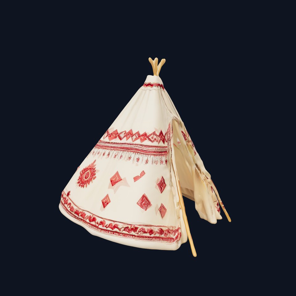 Decorative Tipi Tent D Model Pack