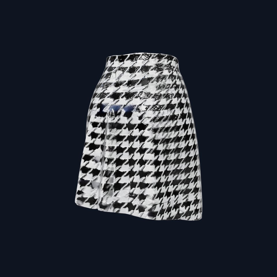 Houndstooth Skirt Model Pack  Fashion Design