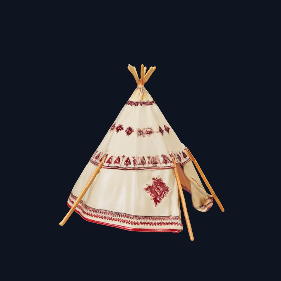 Traditional Teepee Model Pack with Native Patterns