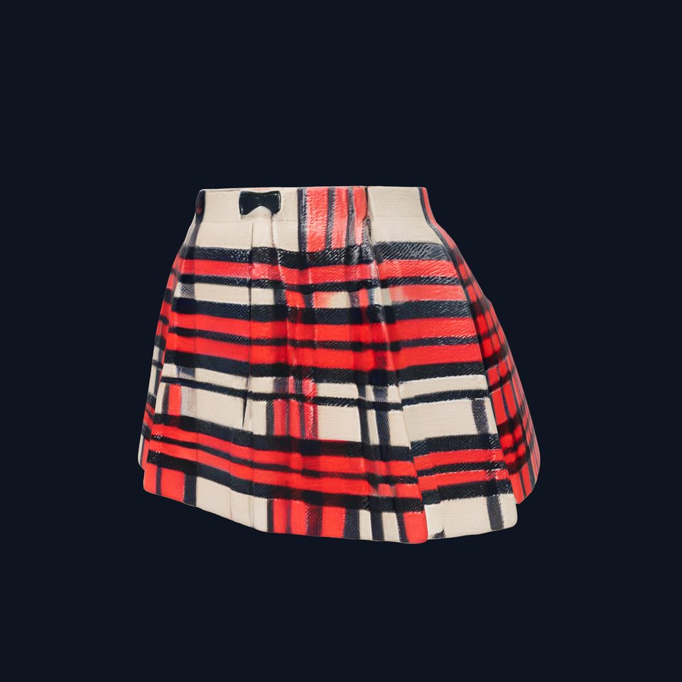 Plaid Skirt Model Pack for Fashion and Animation