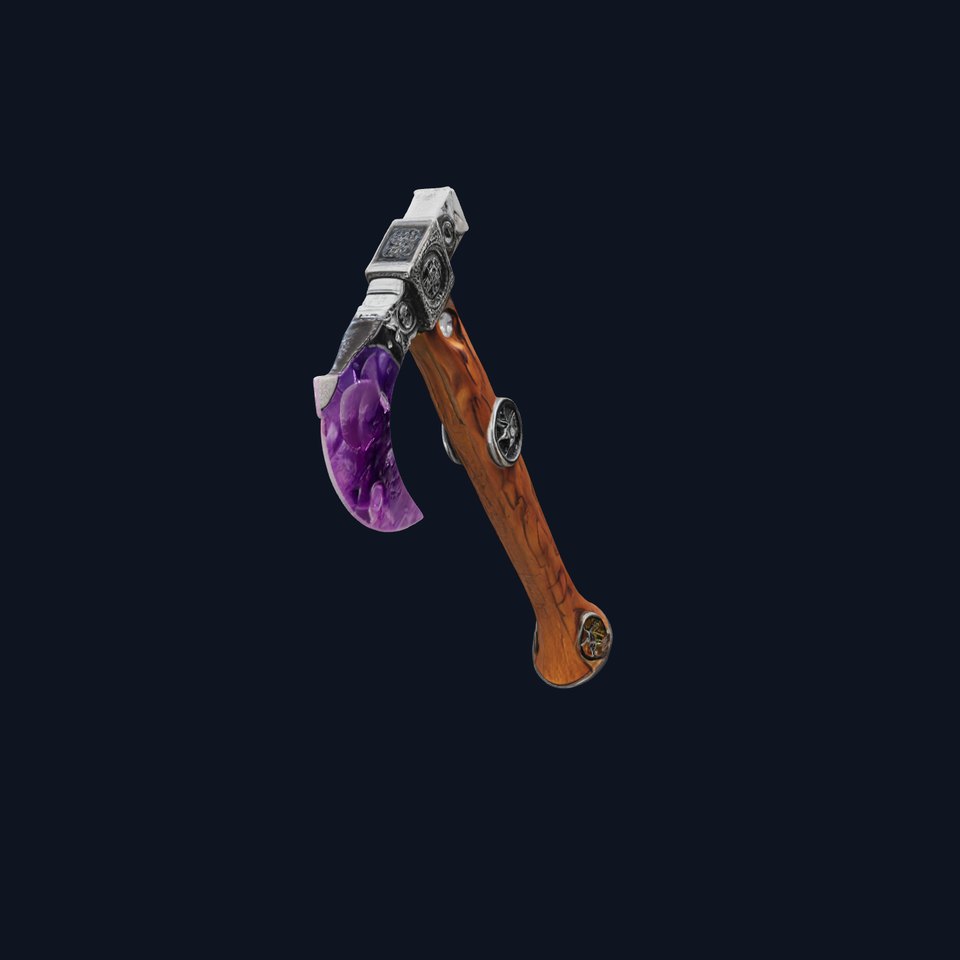 Fantasy Axe Model Pack with Amethyst Blade