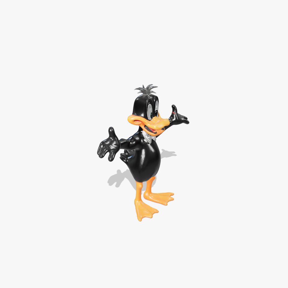 Cartoon Duck Character D Model  Rigged and Animatable
