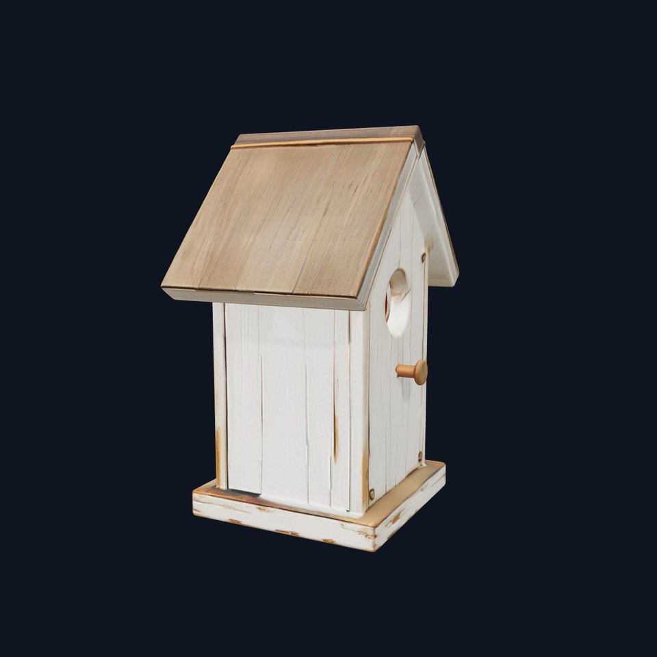 Rustic Wooden Birdhouse Model Pack for D Applications