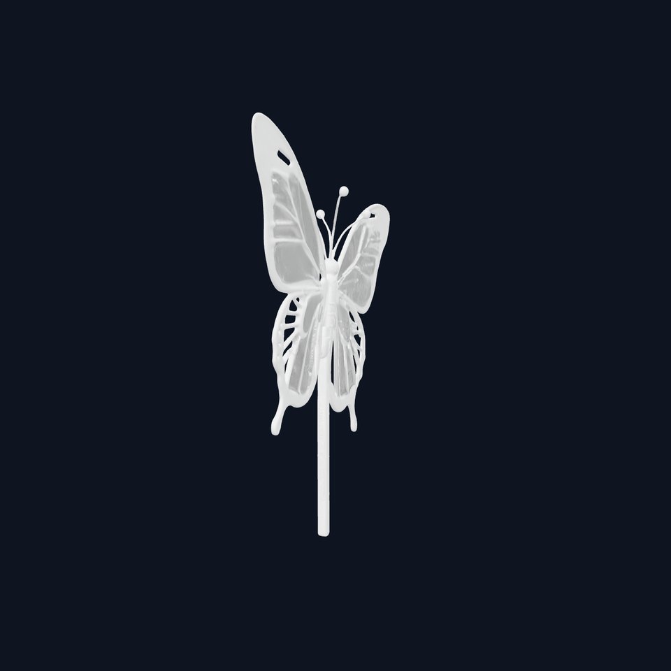 Metallic Butterfly Garden Stake Model Pack