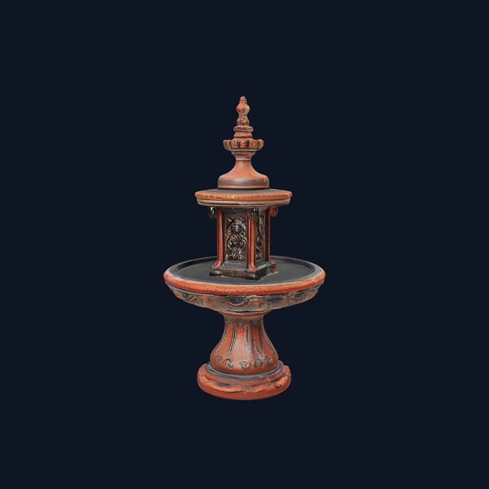 Rustic Ornamental Fountain Model Pack