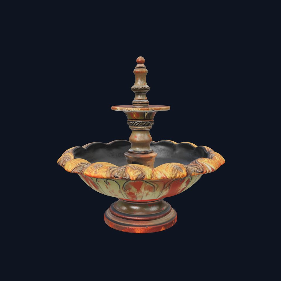 Ornate Decorative Fountain Model Pack