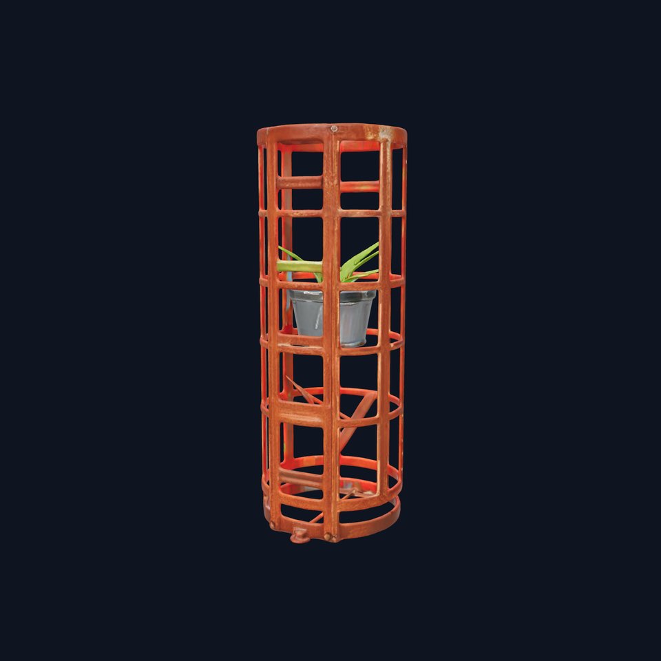 Rustic Metal Plant Stand Model Pack