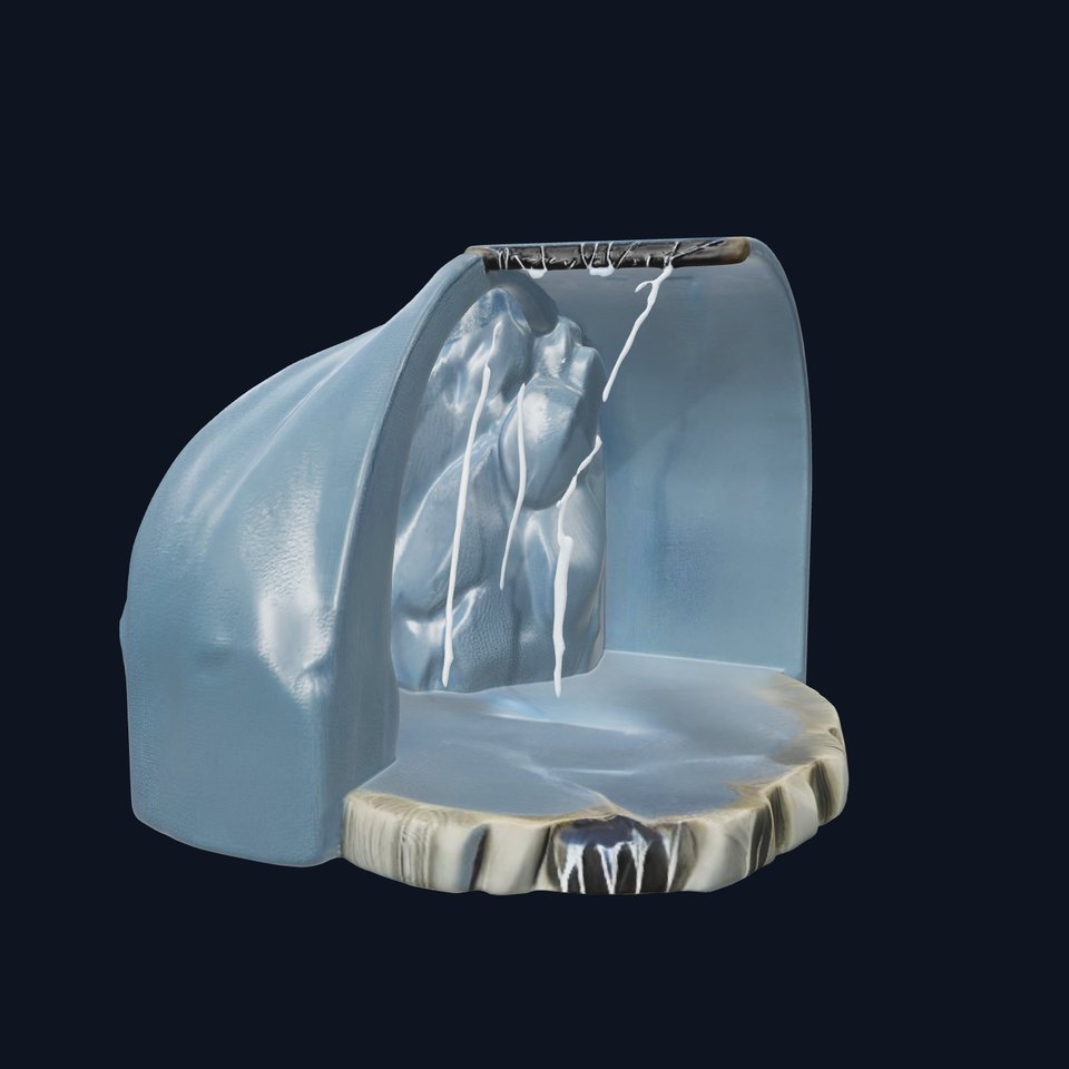 Natural Waterfall Cave Model Pack for Realistic Environments