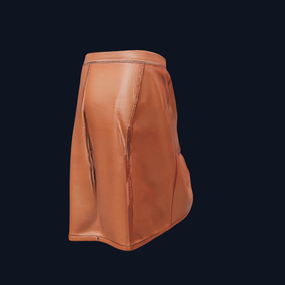 Elegant Leather Skirt D Model Pack