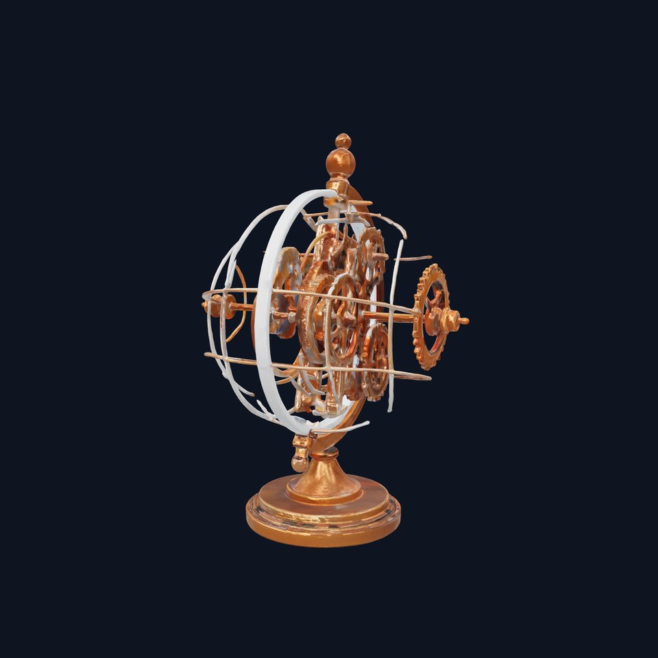 Steampunk Globe Gear Puzzle Model Pack