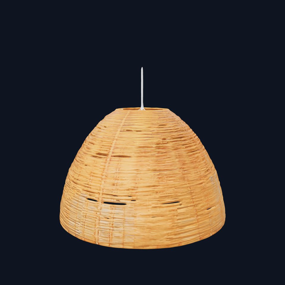 Wicker Pendant Lamp Shade Model Pack