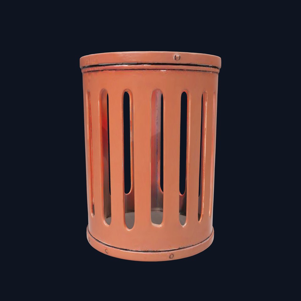 Urban Metal Trash Can Model Pack