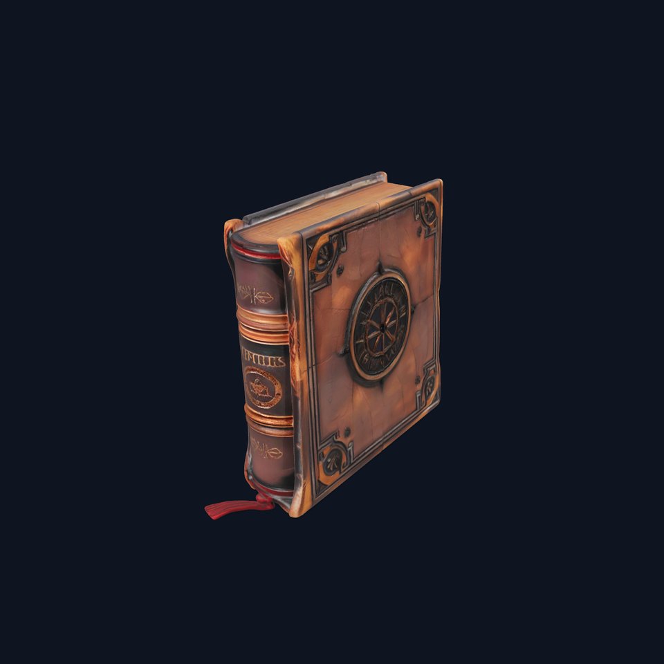 Ancient Leather Bound Book Model Pack