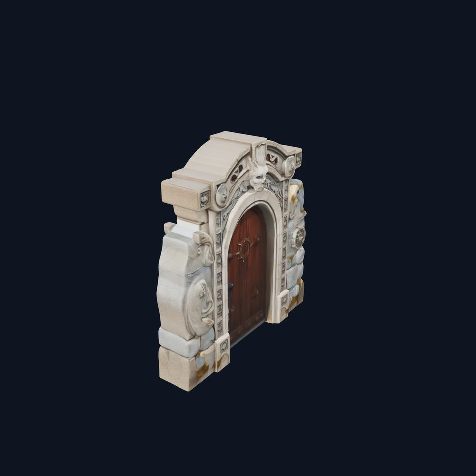 Ornate Gothic Door Model Pack for Architectural Visualization