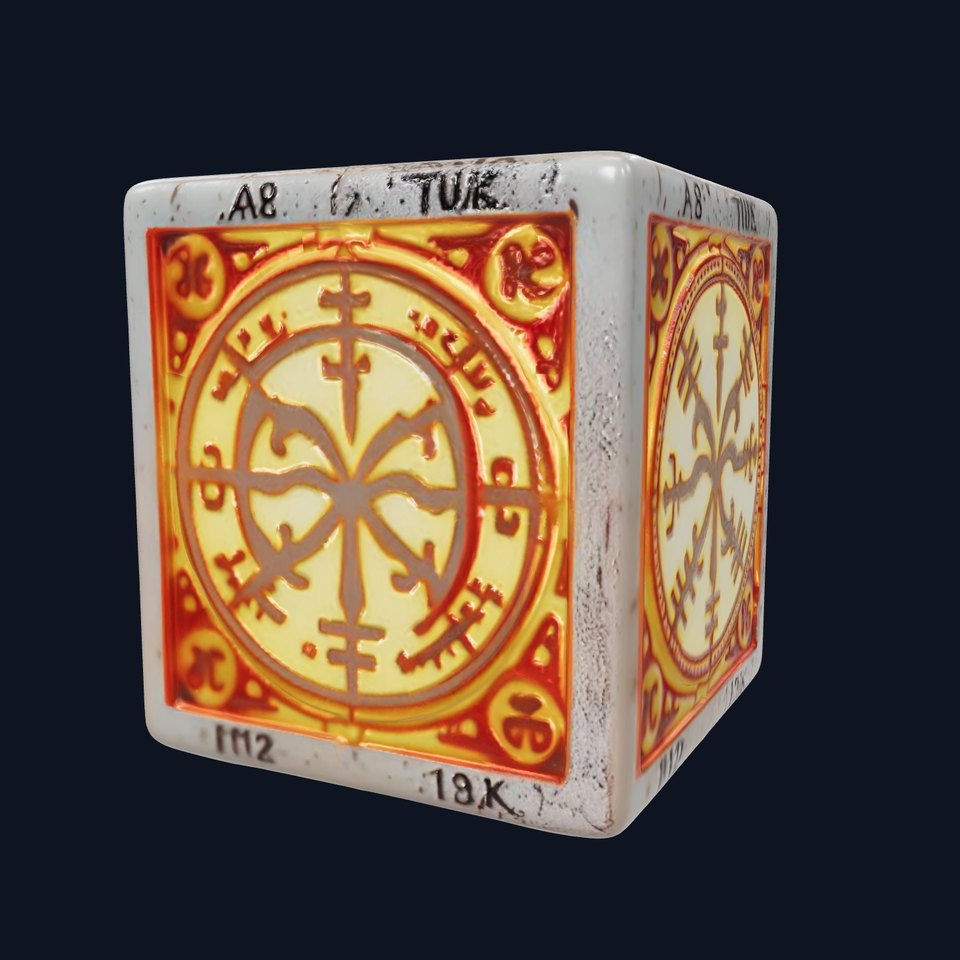 Ancient Rune Illuminated Cube Model Pack
