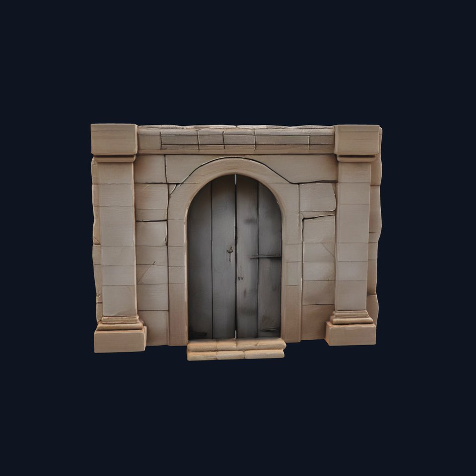 Medieval Stone Doorway Model Pack viewer poster