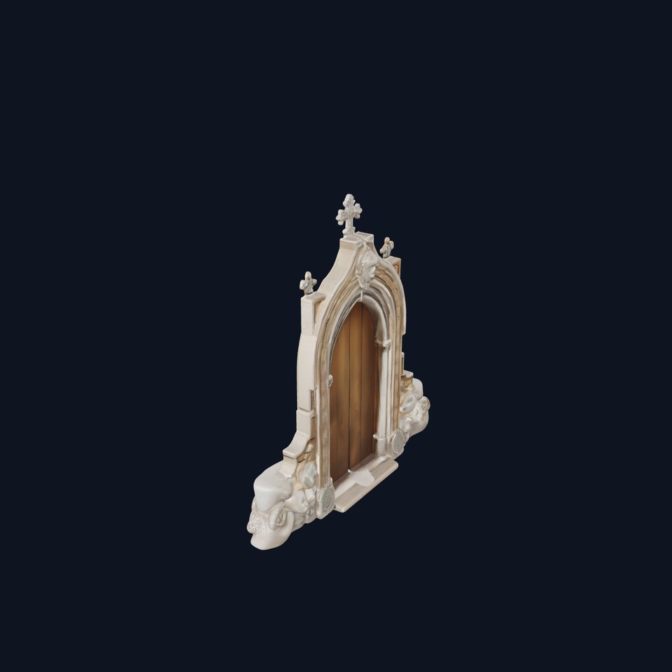 Gothic Stone Arch Doorway model pack