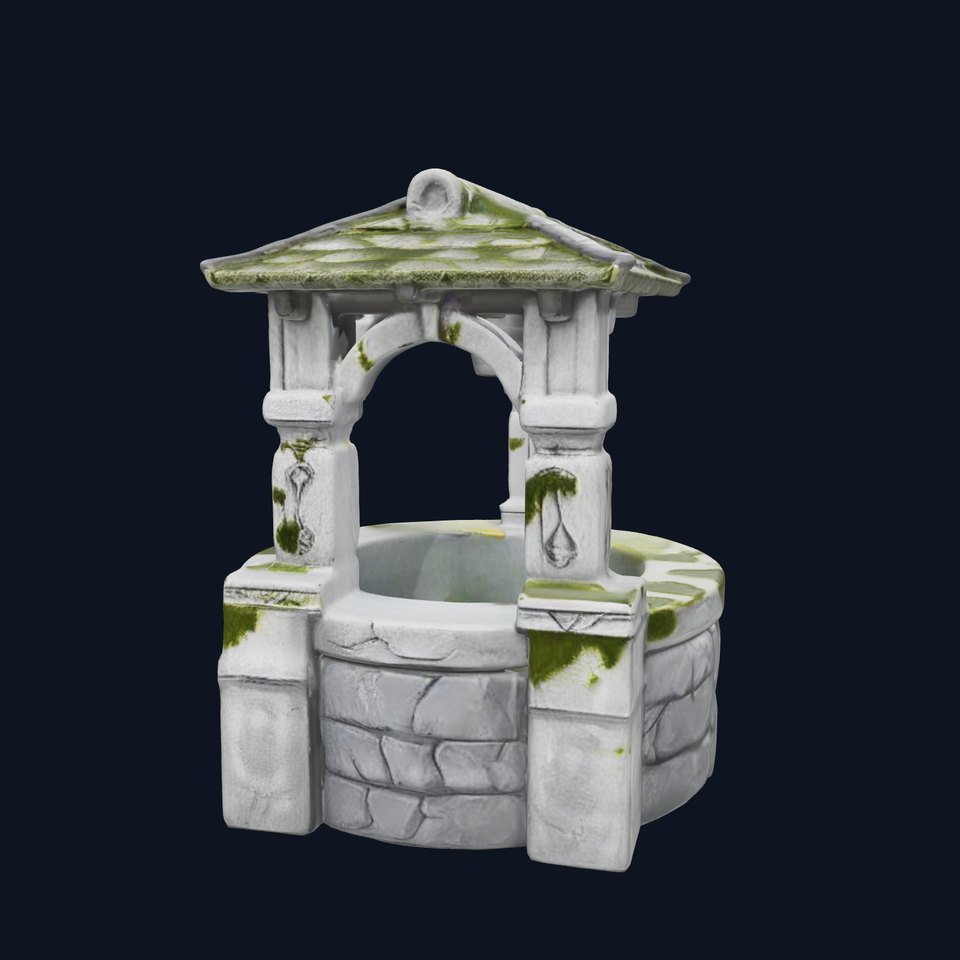 Rustic Stone Water Well Model Pack