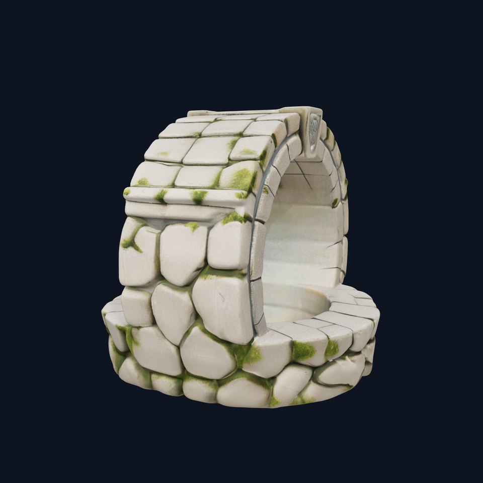 Stone Well D Model Pack with PBR Textures