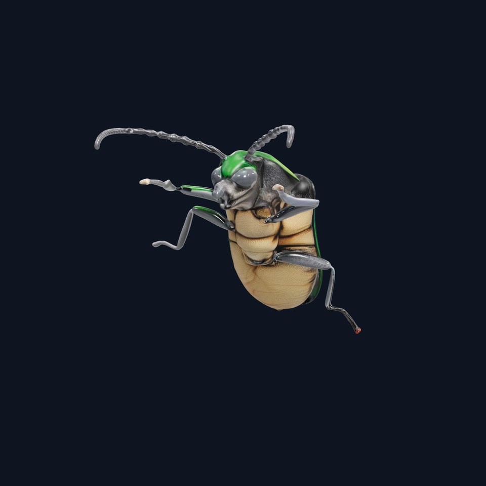 Iridescent Beetle Model Pack for HighDetail Rendering and Games