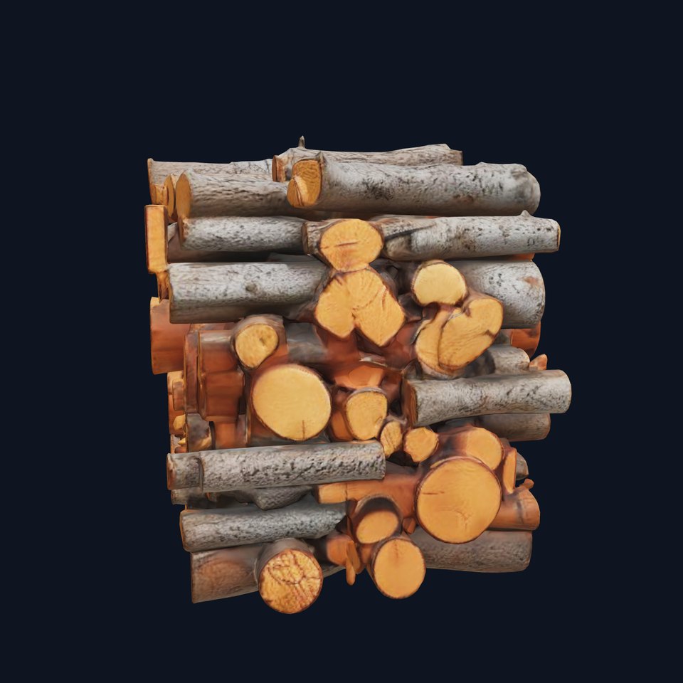 Stacked Wood Logs Model Pack