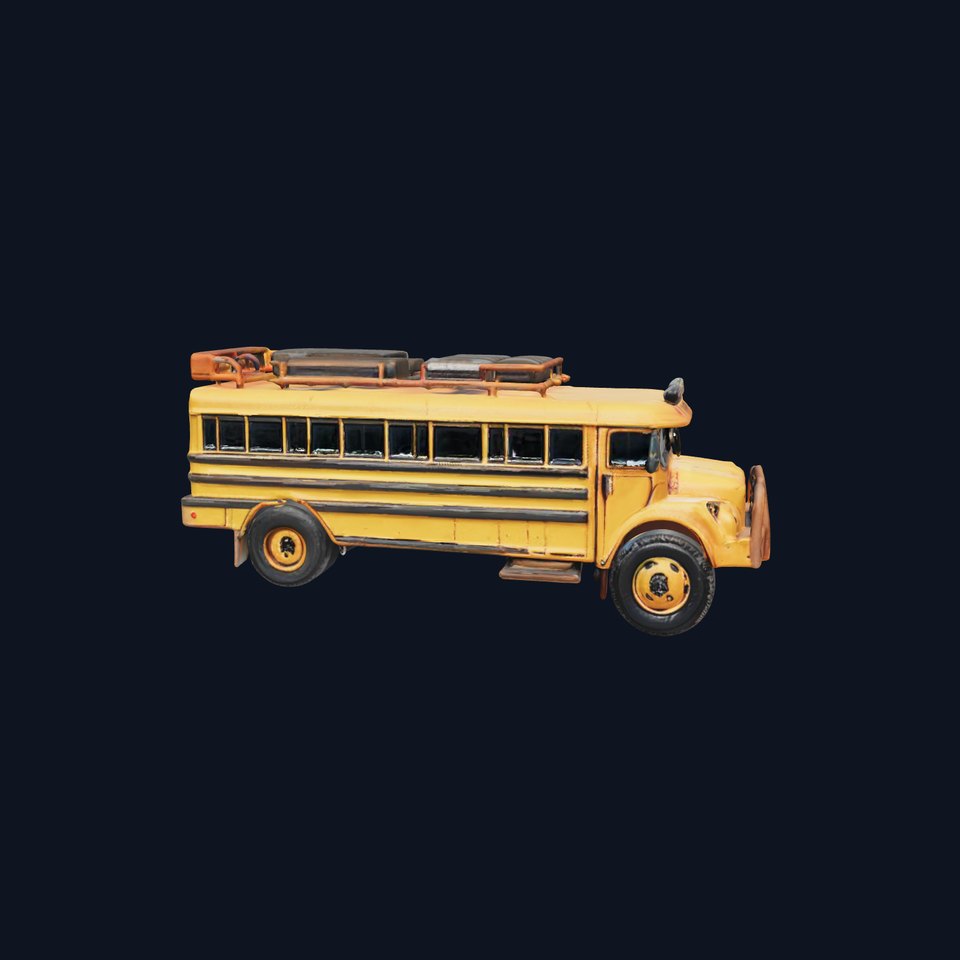 Vintage School Bus Model Pack with Accessories viewer poster