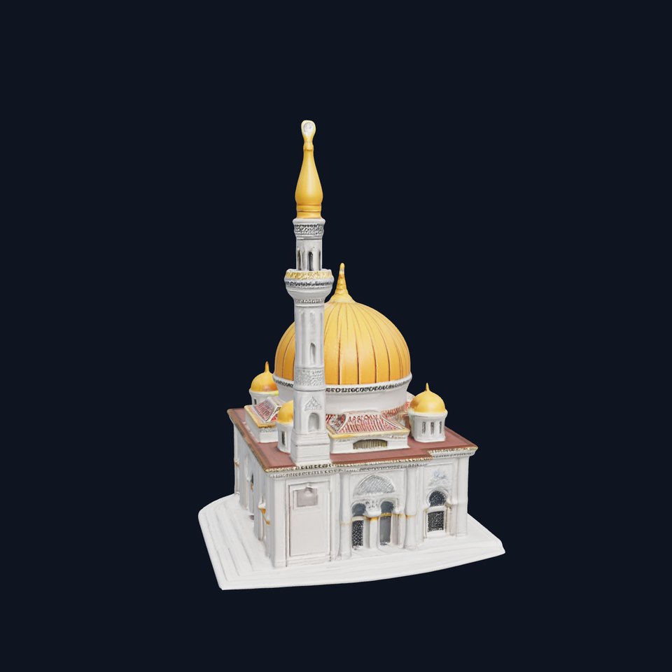 Golden Dome Mosque Architectural Model Pack