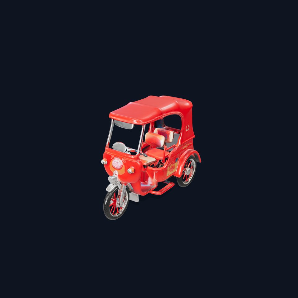 Traditional Rickshaw D Model Pack for Realistic Renders
