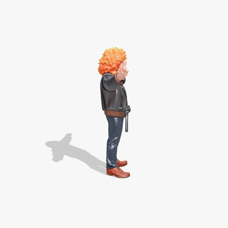 Rockstar D Model Rigged and Animated with Leather Jacket