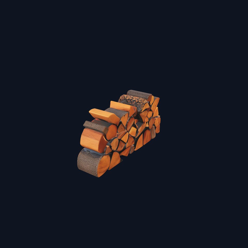 Firewood Stack D Model Pack with Versatile Detail