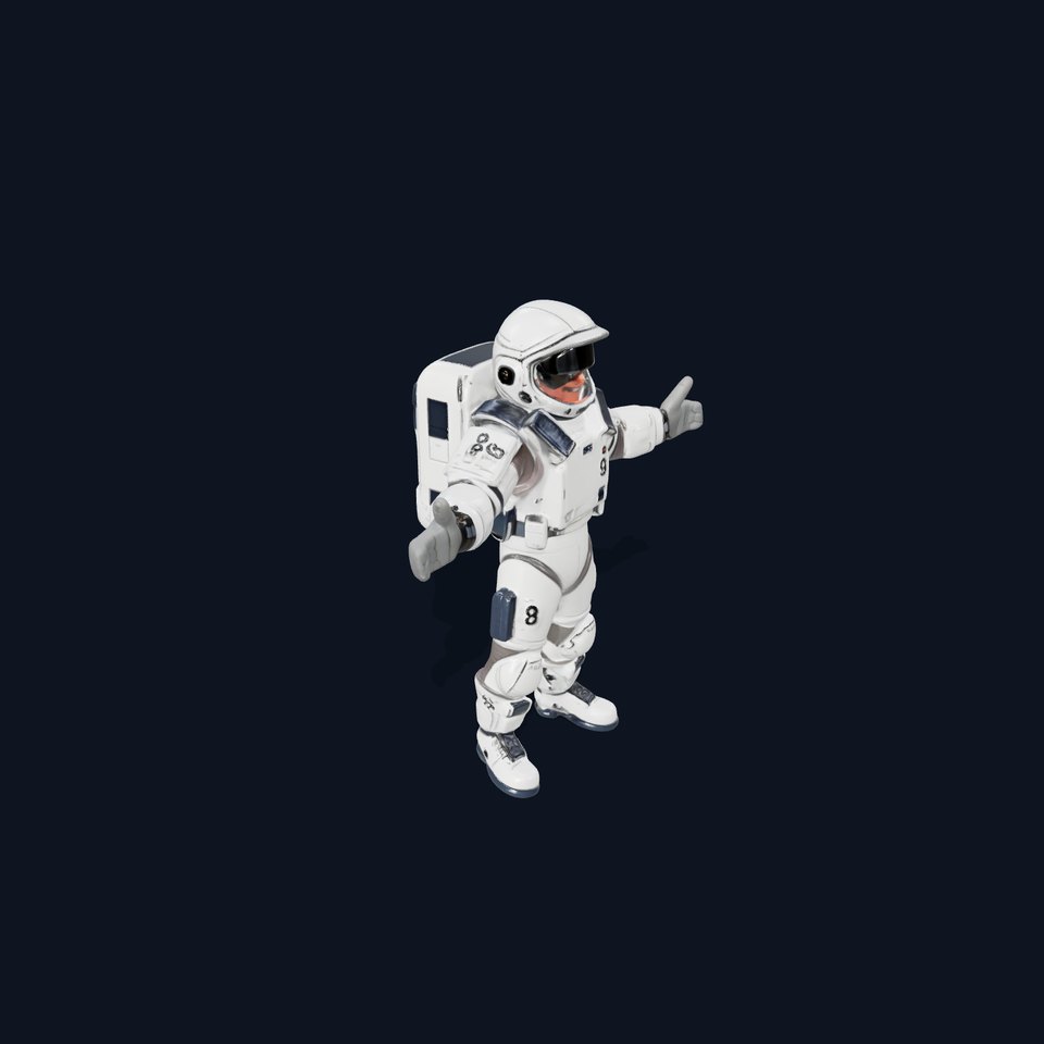 Astronaut Character Model  Fully Rigged and Animated