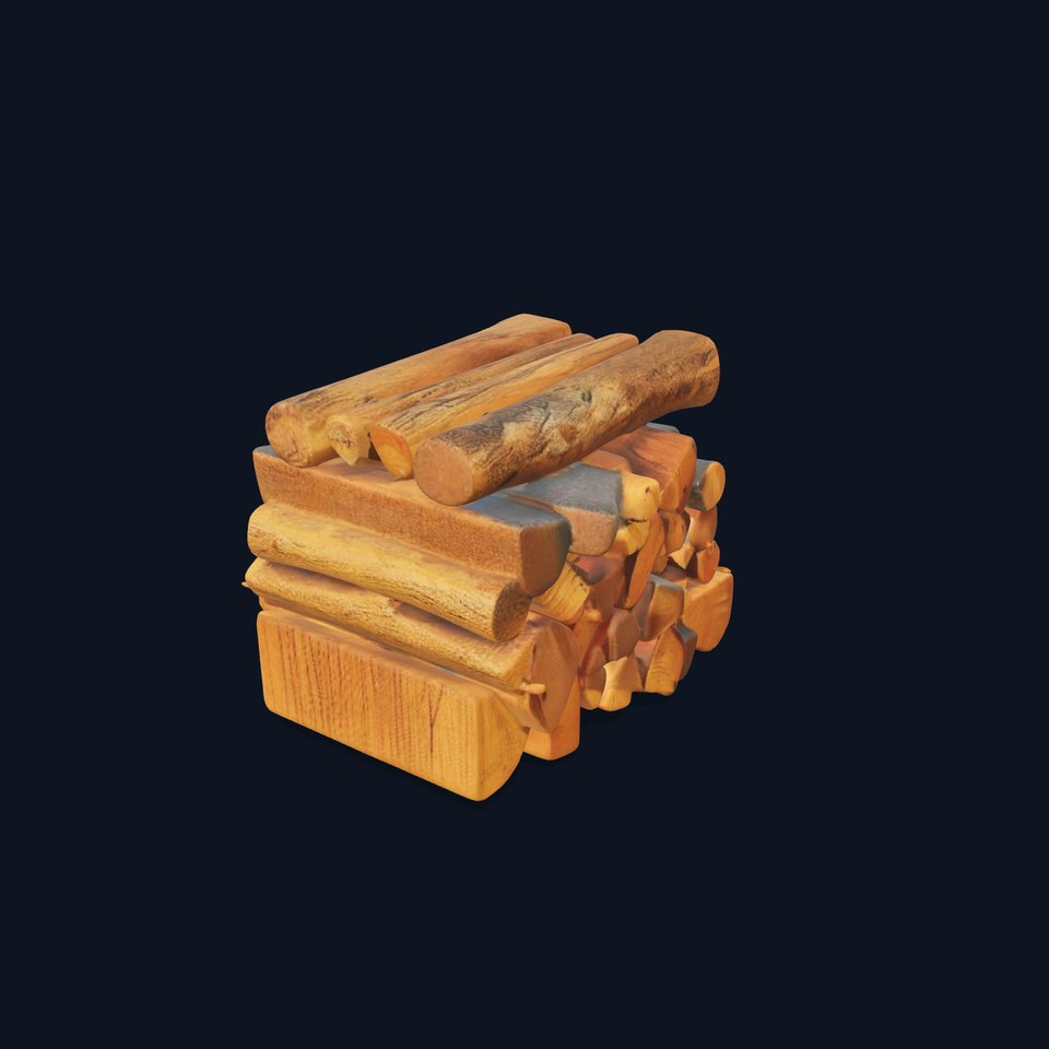 Firewood Log Stack Model Pack for Realistic Rendering